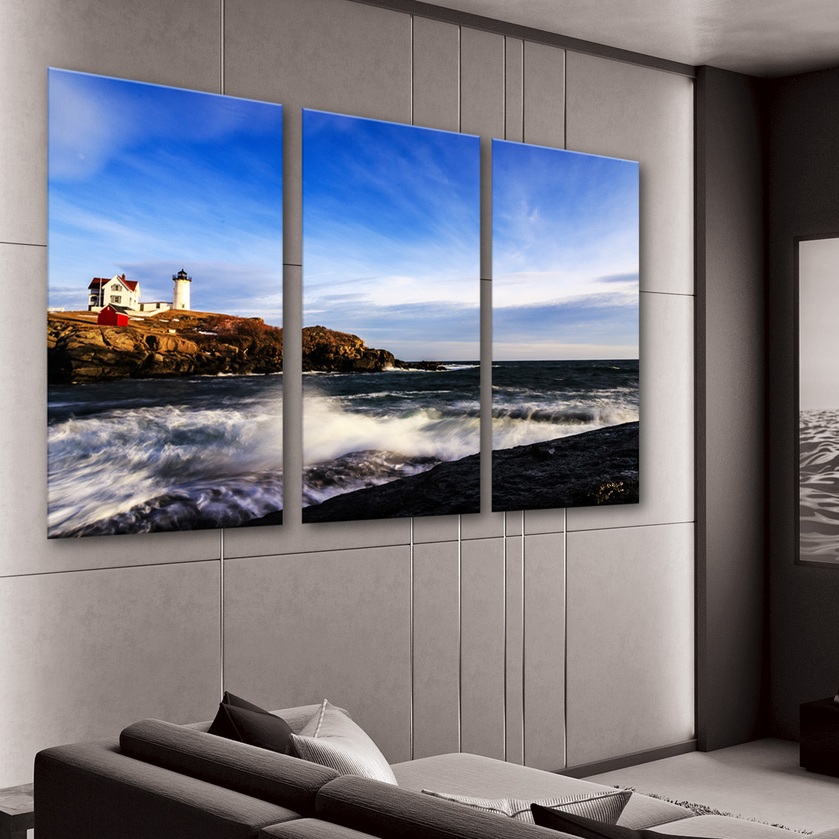 Coastal Wall Art - Nubble Lighthouse - Artemix